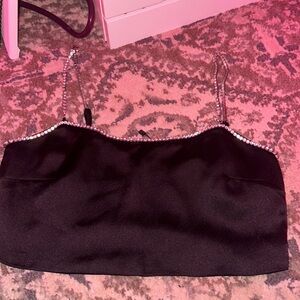 black party crop top